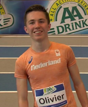 Olivier bij de start Olivier bij de start