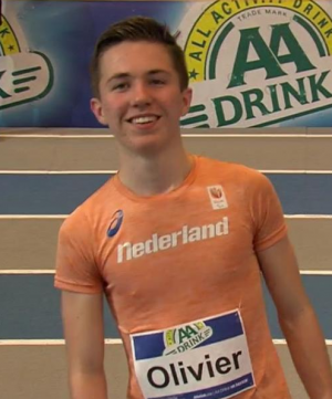 Olivier bij de start